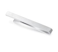 HONEY BEAR Fermacravatta Uomo - 2.12inch Dimensione Standard Normale Regalo di Nozze di Business,5.4cm (Argento spazzolato 6cm)