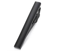 HONEY BEAR Fermacravatte Uomo per cravatta di dimensioni normali,Acciaio Inox, Ferma Cravatta per Regalo di Nozze affari,Nero Opaco 5cm