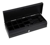 HONEY BEAR Flip-top Cassetto porta-denaro, 6 scomparti per le banconote e 8 per le monete, compatibile con stampante per ricevute POS da12V registratori di cassa con interfaccia RJ11/RJ12, Nero