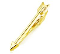 HONEY BEAR Freccia Fermacravatte Uomo per cravatta di dimensioni normali,1.93" Ferma Cravatta per Regalo di Nozze affari,4.9cm (Oro lucido)