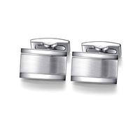 Honey Bear gemelli camicia uomo argento,acciaio per regalo di nozze d'affari (Argento)