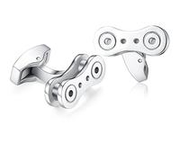 Honey Bear gemelli per uomo - Cadena de la bicicleta de la bicicleta, acciaio inox,per camicia il festivo Boda regalo,plata
