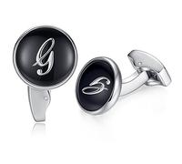 Honey Bear gemelli uomo con iniziali alfabeto lettera per uomo - camicia acciaio per matrimonio Commercio Regalo,Nero (G)