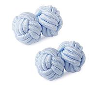 HONEY BEAR Gemelli Uomo/Donna Seta Forma di Nodo in Tessuto per Camicia/Camicetta/Abito,1 Paio (Azzurro)