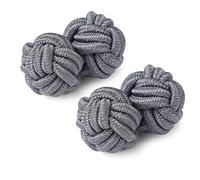 HONEY BEAR Gemelli Uomo/Donna Seta Forma di Nodo in Tessuto per Camicia/Camicetta/Abito,1 Paio (Grigio)