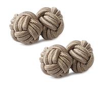 HONEY BEAR Gemelli Uomo/Donna Seta Forma di Nodo in Tessuto per Camicia/Camicetta/Abito,1 Paio (marrone chiaro)