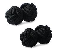 HONEY BEAR Gemelli Uomo/Donna Seta Forma di Nodo in Tessuto per Camicia/Camicetta/Abito,1 Paio (nero)