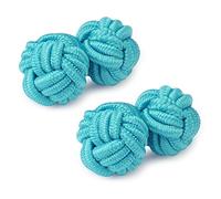 HONEY BEAR Gemelli Uomo/Donna Seta Forma di Nodo in Tessuto per Camicia/Camicetta/Abito,1 Paio (Turchese Verde)