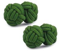 HONEY BEAR Gemelli Uomo/Donna Seta Forma di Nodo in Tessuto per Camicia/Camicetta/Abito,1 Paio (Verde scuro)