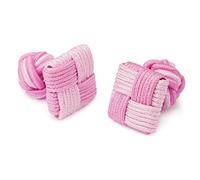 HONEY BEAR Gemelli Uomo/Donna Seta Forma di Nodo in Tessuto per Camicia/Vestito, Forma Piazza per Regalo di Nozze aziendali (Rosa)