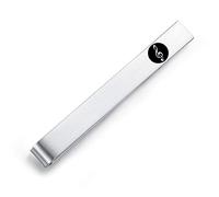 Honey Bear nota musicale Chiave di violino Fermacravatta per Uomo - dimensione normale acciaio regalo di nozze di business,5.4cm,Argento spazzolato