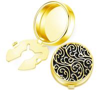 HONEY BEAR Retro modello scolpito gemelli Copri Bottoni per la camicia normale da uomo acciaio per matrimonio Commercio Regalo Argento con nero (Nero con Oro)