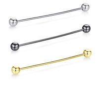 HONEY BEAR Set 3 pezzi spilla da colletto per camicia da uomo, smoking,Collare Clip collar pin acciaio inossidabile per regalo di nozze affari (Palla 3pcs senza scatola)