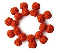 HONEY BEAR Set di 5 paia di gemelli in tessuto con nodo di seta, per camicia da uomo/donna, idea regalo, 8mm, Tessuto, Senza pietra
