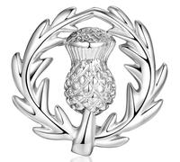 HONEY BEAR Spilla a clip Scotland Scottish Thistle per costume uomo/donna, regalo di nozze affari, Acciaio inossidabile