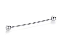 HONEY BEAR spilla da colletto per camicia da uomo, smoking,Collare Clip collar pin acciaio inossidabile per regalo di nozze affari (Palla Argento)