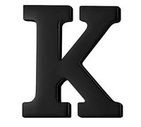 HONEY BEAR Spilla da uomo e donna, con lettera dell'alfabeto, in acciaio inox, per lavoro, matrimonio, laurea, colore nero, Acciaio inossidabile, Senza pietre preziose