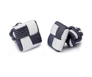 HONEY BEAR Tessuto di gemelli in seta per camicia da uomo per regalo di nozze di affari, Seta