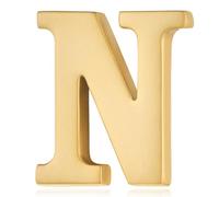 HONEY BEAR Uomo/Donna Lettera Spilla Pin Costume Spilla di Uomini Pin Camicetta Collare Pulsante Masch,Oro (N-0.59inch)