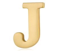 HONEY BEAR Uomo/Donna Lettera Spilla Pin Costume Spilla di Uomini Pin Camicetta Collare Pulsante Masch,Oro (J-0.59inch)