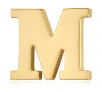 HONEY BEAR Uomo/Donna Lettera Spilla Pin Costume Spilla di Uomini Pin Camicetta Collare Pulsante Masch,Oro (M-0.59inch)