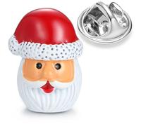 HONEY BEAR Uomo/Donna Spilla Pin Babbo Natale Spilla di Uomini Pin Camicetta Collare Pulsante Masch,Rosso e bianco