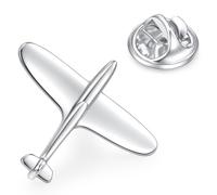 HONEY BEAR Uomo/Donna Spilla Pin Pilota di Aerei Retrò Costume Spilla di Uomini Pin Camicetta Collare Pulsante Masch,Argento