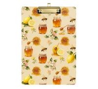 Honey Bee Limone Cucina Ufficio Clip Board Impermeabile per Donne Legali Allenatori di Basket Dimensione 9 x 12