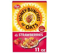 Honey Bunches of Oats Fragola, cuore sano, basso contenuto di grassi, fatto con cereali integrali, 11 oz