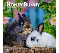 Honey Bunny | Calendario da parete quadrato mensile 2026, 30,5 x 61 cm da appendere, senza plastica, BrownTrout | Animali domestici