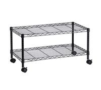 Honey Can Do crt-03937 2-Shelf Rolling Media Cart with Locking Wheels, Steel Construction