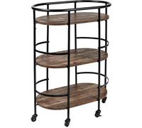 Honey Can Do CRT-09807 - Carrello da portata con barra a 3 livelli, colore: Nero e Marrone Rustico