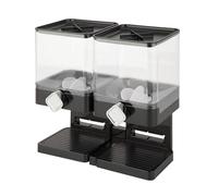 Honey Can Do Dispenser Singolo Zevro per Alimenti secchi, Edizione compatta, plastica, Black/Transparent, Black/Chrome