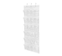 Honey-Can-Do SFT-01242 Organizzatore per Armadio da Porta con 24, PVC, Bianco con Tasche Trasparenti, 3.81x27x27.3 cm