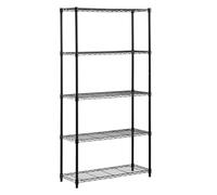 Honey Can Do SHF-01442 Scaffale Industriale a 5 Ripiani, Acciaio, Nero, CONSER, 91.44x35.56x182.88 cm