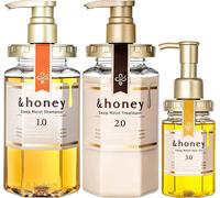 &honey Deep Moist Set di 3 pezzi [olio per capelli trattamento shampoo]...