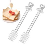 Honey Dipper, Mixing Stirrer Set, Clear Kitchen Stirring Wand, Multi Use Tool for Collecting Dispensing, 5.91x0.79 inches, Ideal for Jam Beverages Pot Jar Containers and Serving