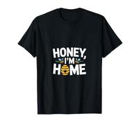 Honey Im Home - Tema a Nido d'Ape per Amanti delle api Maglietta