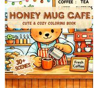 Honey Mug Café Coloring Book: Cute & Cozy Animal Café Scenes for Relaxation - Bold and Easy Designs for Stress Relief and Mindfulness (30+ Pages, Single-Sided)
