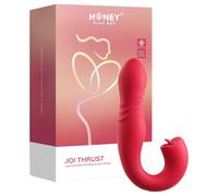 HoneyPlayBox JOI Thrust 2 Pressure Sensing App-Controlled Thrusting G-spot Vibrator & Tongue Clit Licker Red