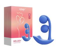 Honey Play Box Melody - vibratore smart 2in1 con perle - silicone blu