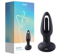 Honey Play Box Snuggy - vibratore anale con lingua - silicone nero
