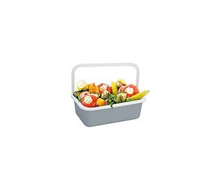 Honey Ware Color Line Contenitore salvafreschezza con coperchio smaltato grigio | S | 0,42 l | resistente al calore fino a 400 °C | Meal Prep Box adatto a tutti i piani cottura, forno e barbecue,
