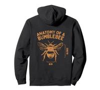 HoneyBee Bee Lover - Simpatica anatomia di un Bumblebee Meme divertente Felpa con Cappuccio