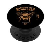 HoneyBee Bee Lover - Simpatica anatomia di un Bumblebee Meme divertente PopSockets PopGrip Adesivo