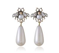 Honeybee Forma gocciolina di Acqua Orecchini della Perla per la Donna Ragazze Creativo ed utile Practical Design