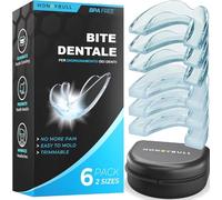 HONEYBULL Bite Bruxismo per Digrignamento dei Denti per Bruxismo Lieve e Grave, Comodo Paradenti Automodellante, Serramento Notturno, Mascherina Sbiancante, Protezione (6Pack - Mix, 6.0, unità)