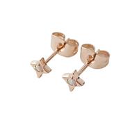 HONEYCAT Lucky Origami Orecchini a forma di stella con opale in oro, oro rosa o argento, gioielli minimalisti, delicati, in ottone oro rosa, senza pietre preziose