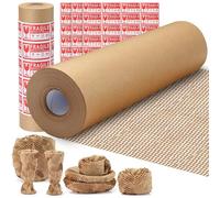 Honeycomb Packing Paper 30 cm x 30 m Moving Suppliers Bubble Cushioning Wrap Paper Roll for Moving/Shipping/Packing with 80 fragili Sticker Protective Eco Friendly & Recyclable (30 cm x 30 m)