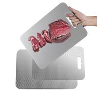Honeycomb - Set di taglieri, 3 pezzi, in acciaio inossidabile, per cucina, reversibile, grande tagliere per carne, per frutta, verdura, salumi, formaggio, preparazione di pasti fatti in casa